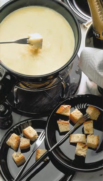 Cheese and egg fondue